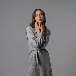 Chalatas Codekus Soft Touch Pilkas 2