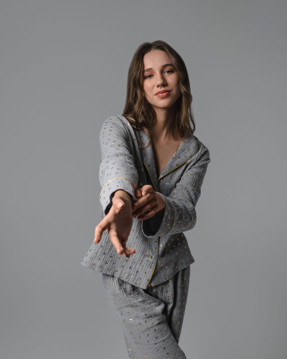 Pizama Codekus Soft Touch Pilka