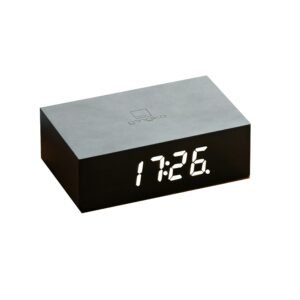 Originalios Dovanos Flip Clock Ismanusis Laikrodis Juoda Mediena