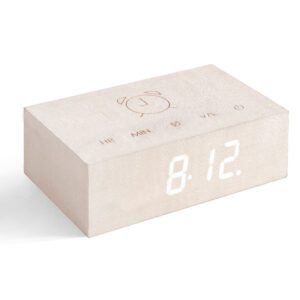 Originalios Dovanos Flip Clock Ismanusis Laikrodis Naturalus Baltas Klevas