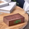 Originalios Dovanos Flip Clock Ismanusis Laikrodis Zalias Led Naturalus Riesutas