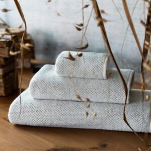 Ranksluosciai Linen Waffle White 3vnt