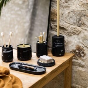 Tualeto Sepetys Black Marble Bronze 2