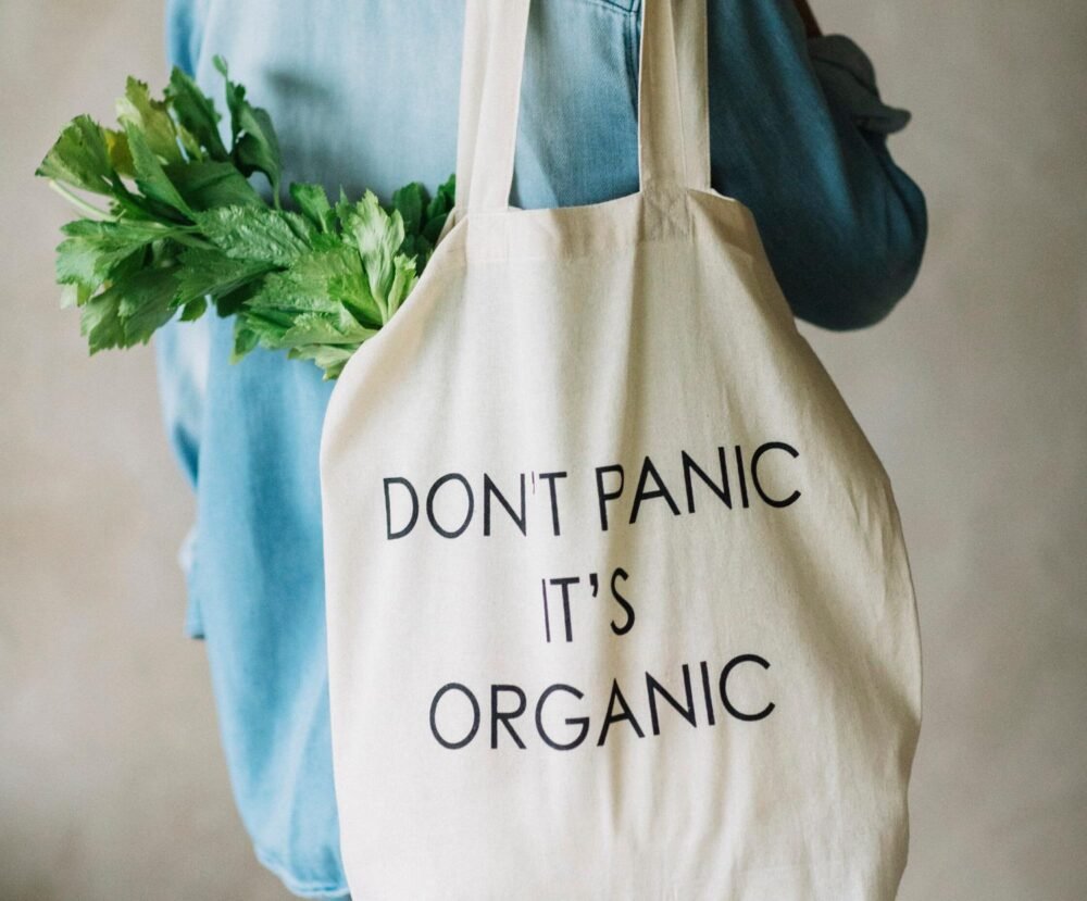 Daugkartinis maišelis "Don't panic it's organic"