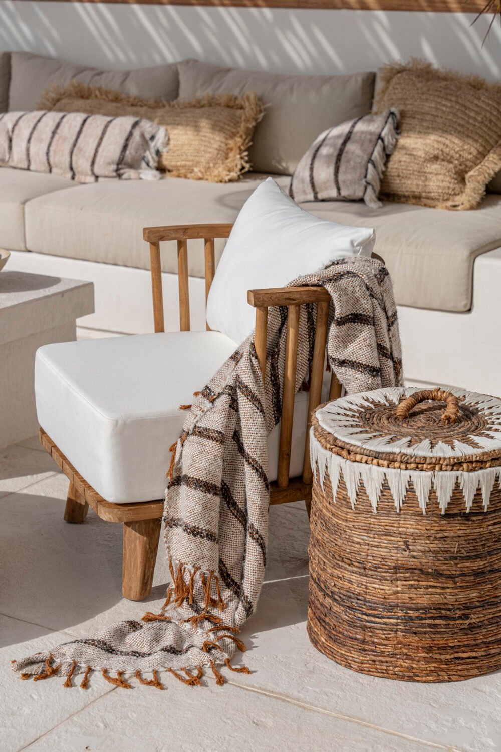Lauko baldai fotelis Malawi White