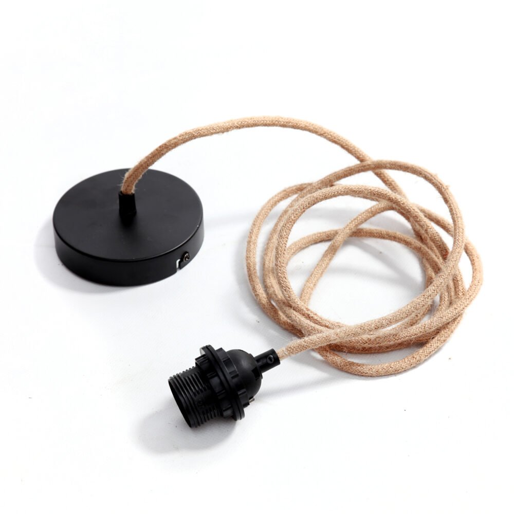 Lubinių šviestuvų kabelis natūrali ir juoda spalva/1 taškas