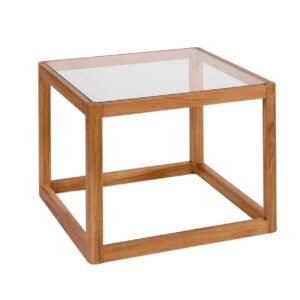 Kavos Staliukai Oak And Glass 60x60cm