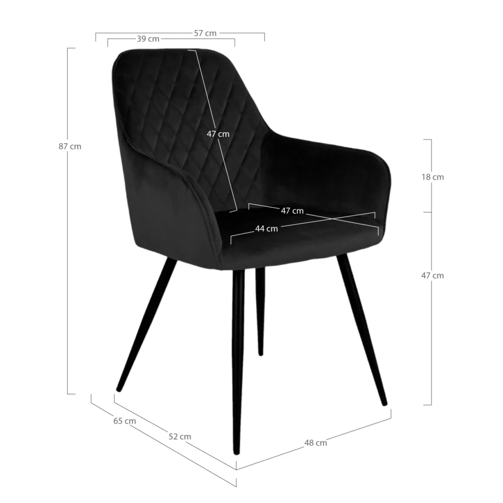 Kedes Harbo Juoda Velvetine