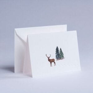 Kalediniai Atvirukai Elnias Ir Egles 2