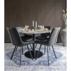 Valgomojo Stalas Bolzano Juodas O110x75 Cm 10