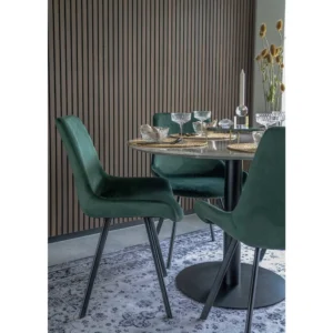 Valgomojo Stalas Bolzano Juodas O110x75 Cm 5