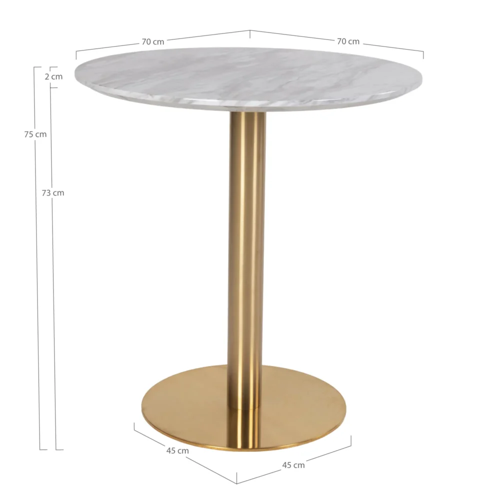 Valgomojo Stalas Bolzano O70x75 Cm 5