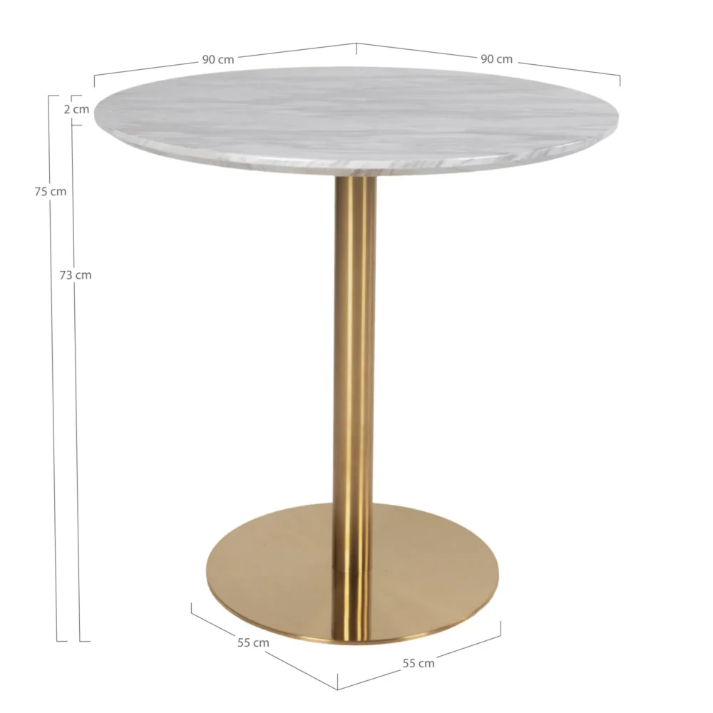 Valgomojo Stalas Bolzano O90x75 Cm 2