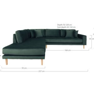 Kampinė sofa "Lido" su atviru galu