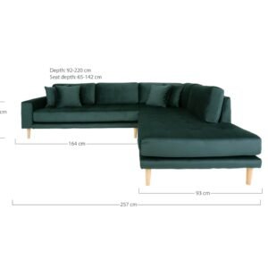 Kampinė sofa "Lido" su atviru galu