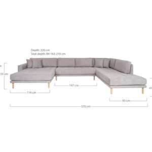 Sofa "Lido" U-formos atvira