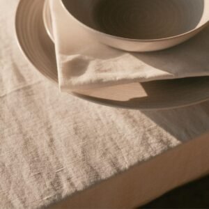 Lininė staltiesė Beige Y 140x2004