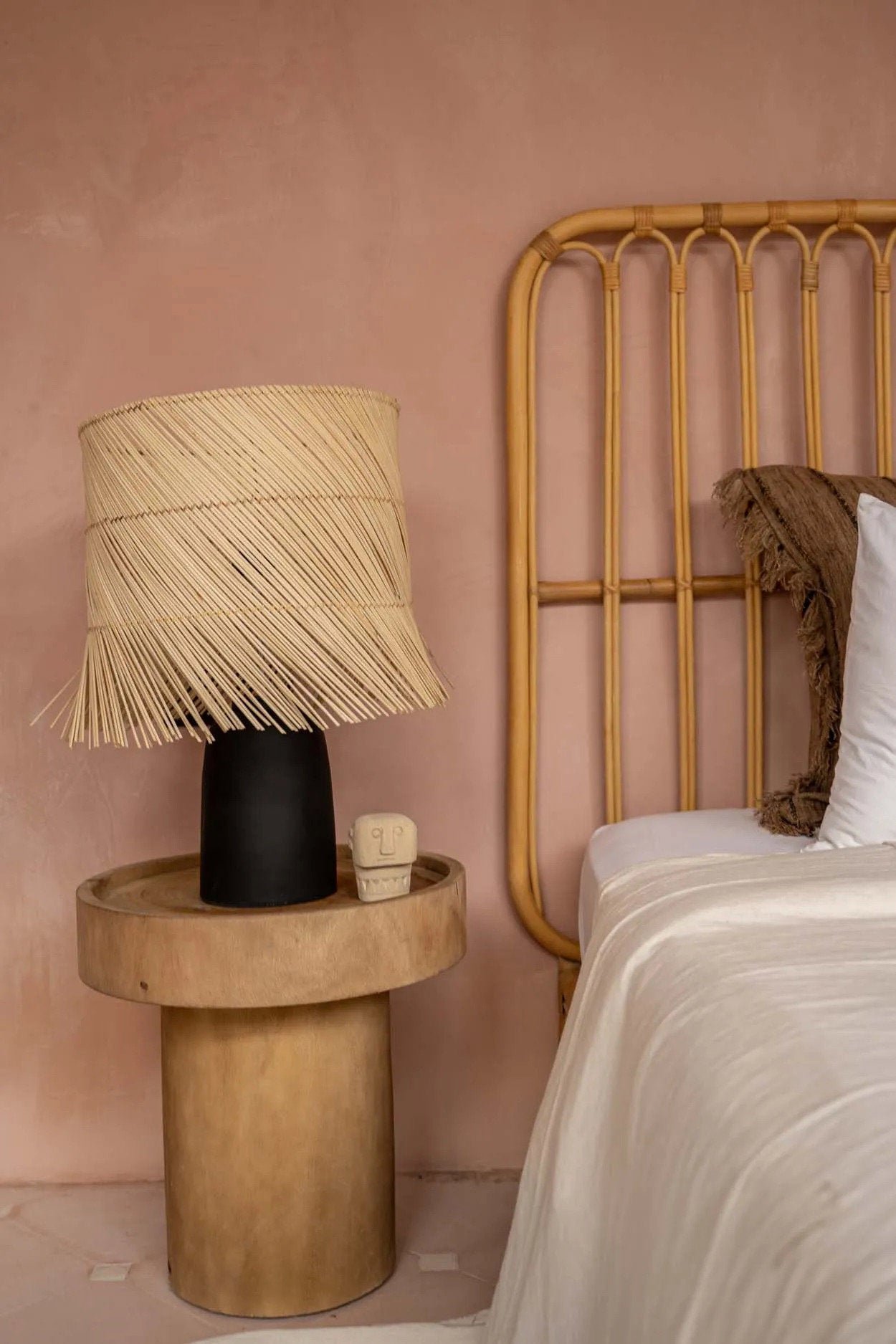 Stalinė lempa Rattan – juoda natūrali - Image 3