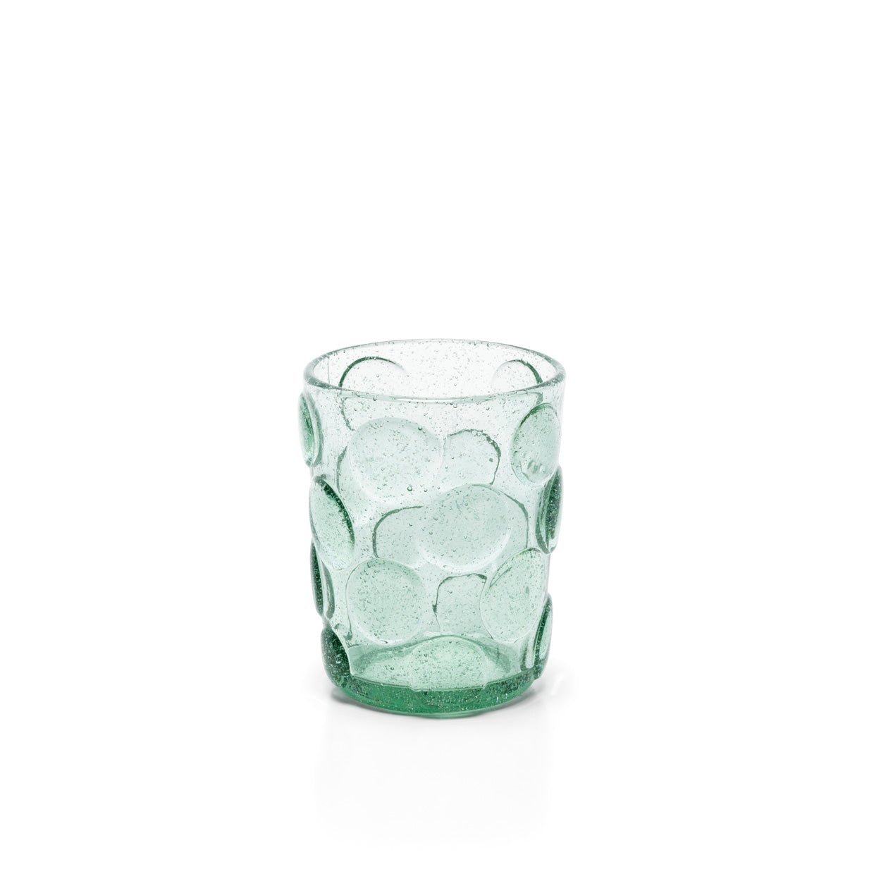 Stiklinė Frosted Dot Water Glass – žydra, žema - Image 2