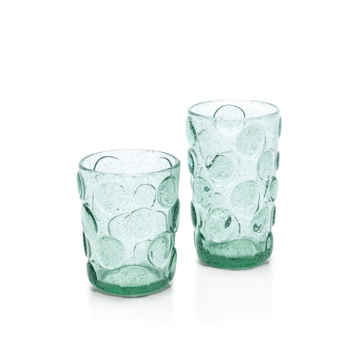 Stiklinė Frosted Dot Water Glass – žydra, žema - Image 5