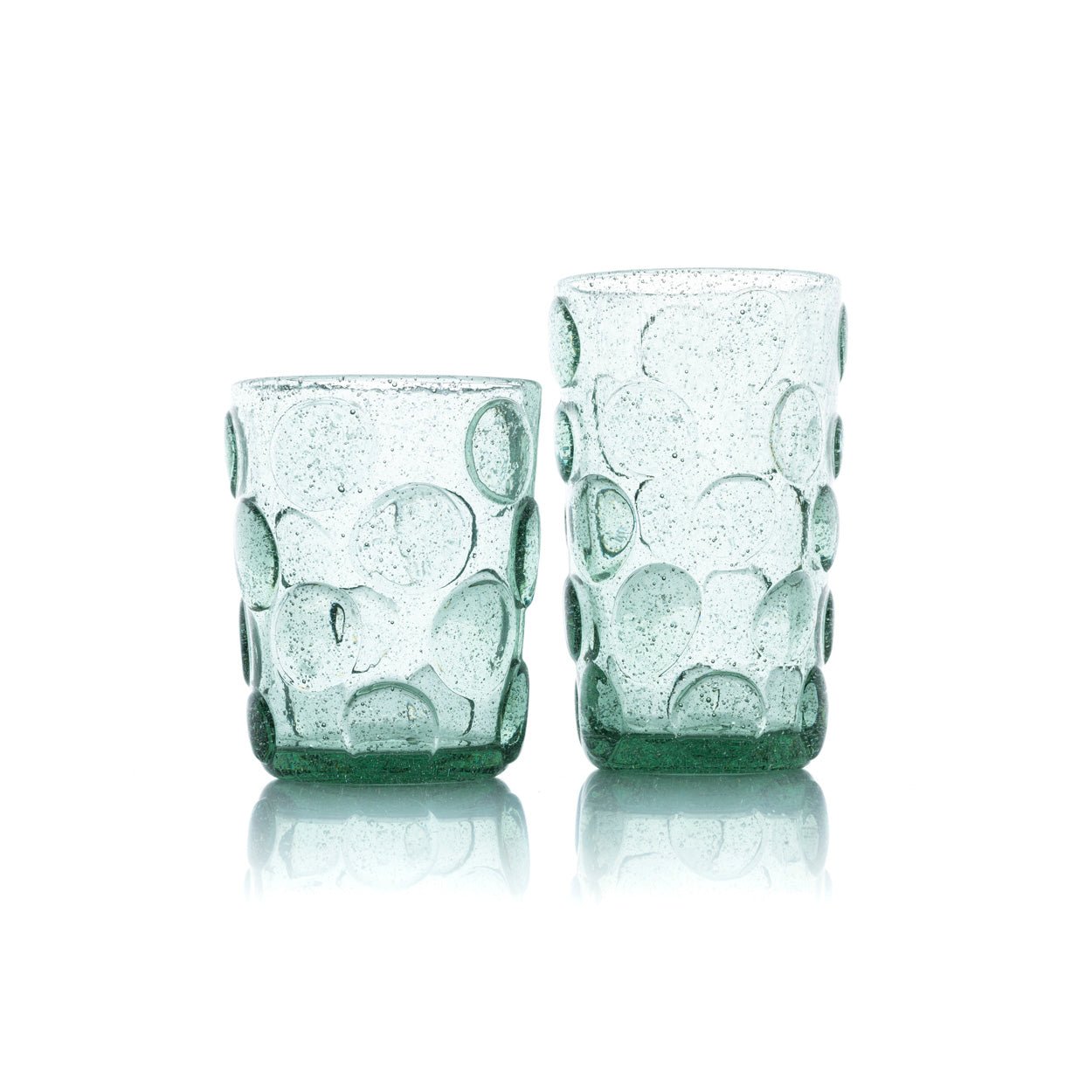 Stiklinė Frosted Dot Water Glass – žydra, žema - Image 7