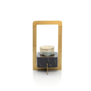 Žvakidė Marbre d'Or – auksinė juoda, M