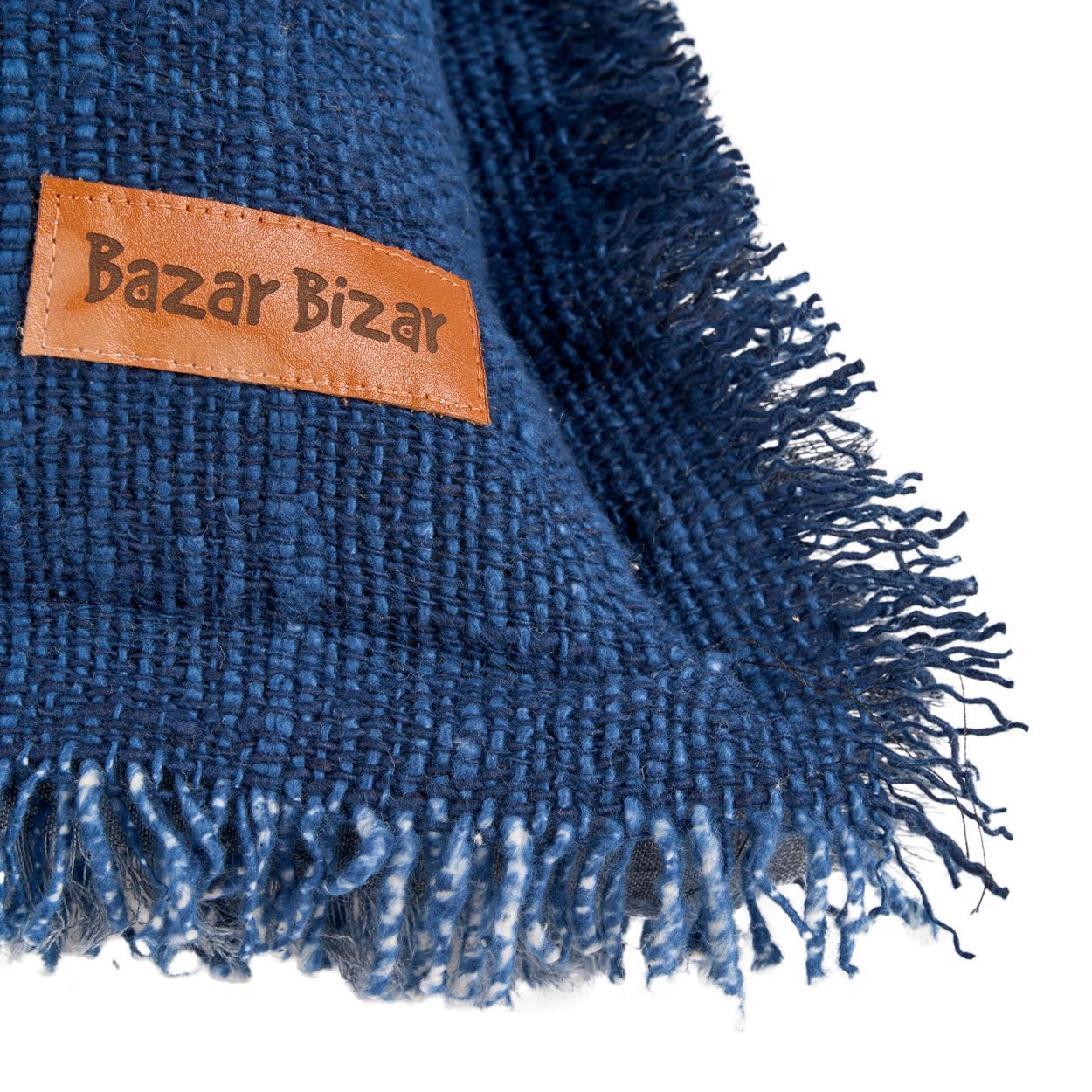 Pagalvėlės užvalkalas Azure Fringe – indiška mėlyna, 50×50 - Image 10