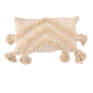 Pagalvėlės užvalkalas Nomad Tassel – kreminis
