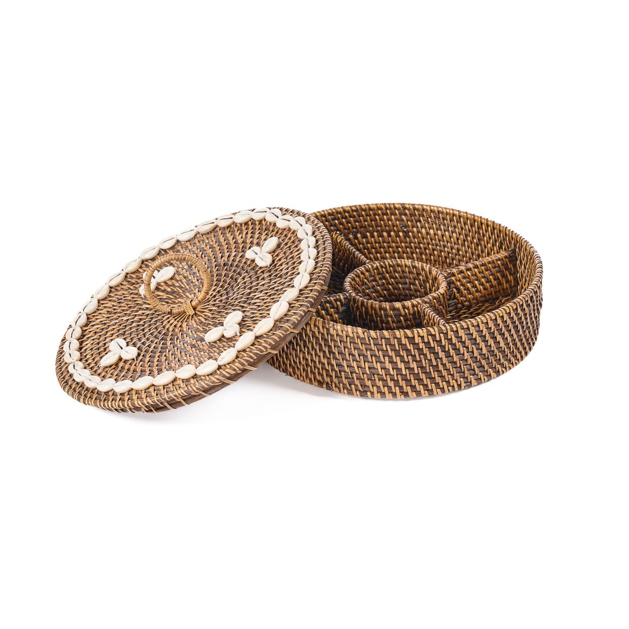 Krepšys su skyriais Rattan – natūrali ruda - Image 6