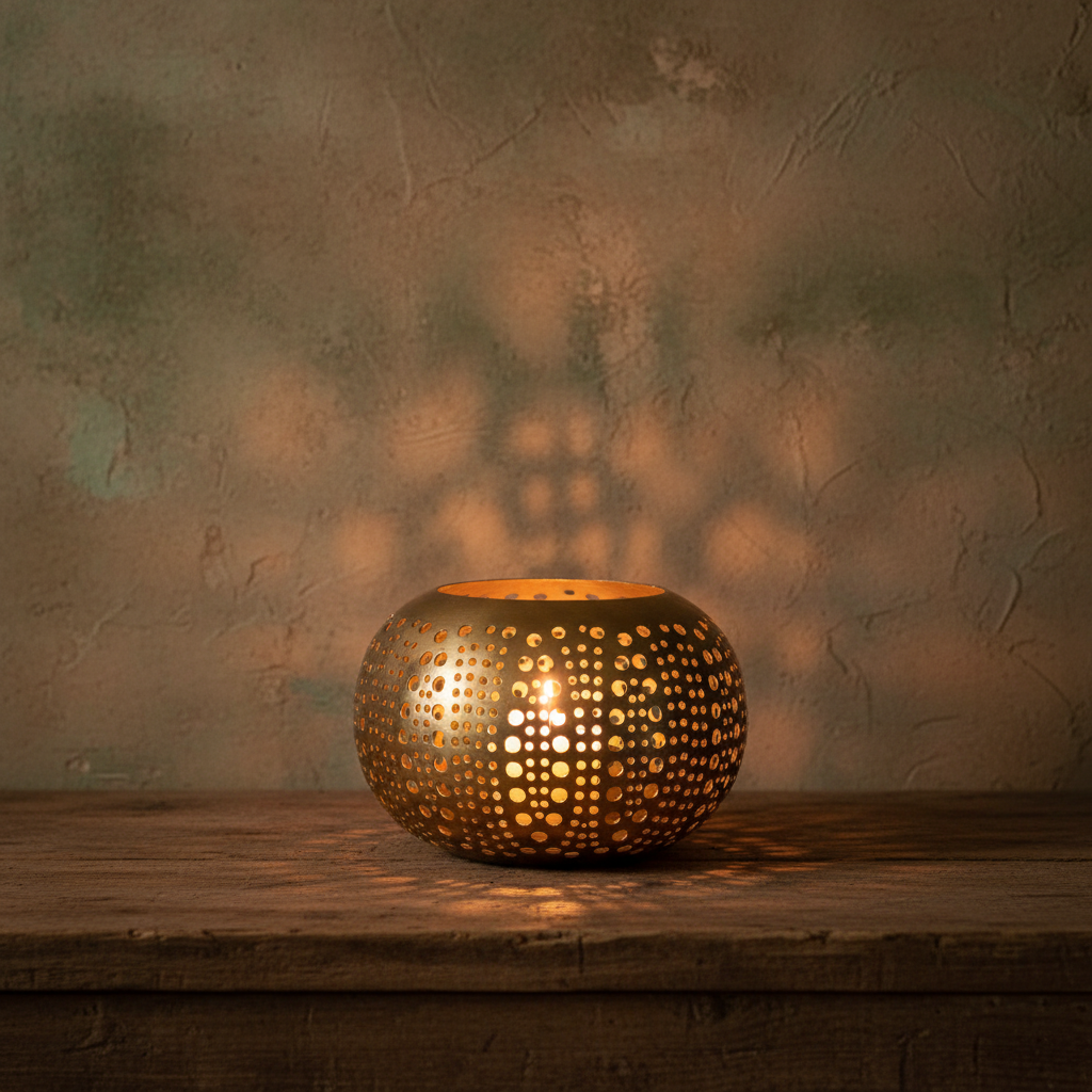 Žvakidė Polka Dots – auksinė, M - Image 2