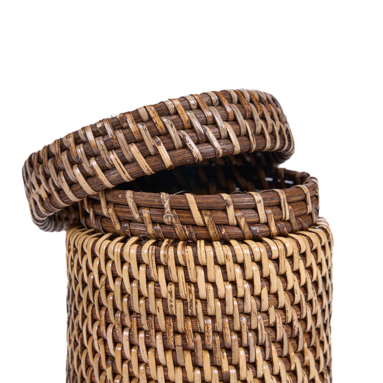 Krepšys Rattan Canister – natūrali ruda - Image 10