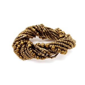 Servetėlių žiedas Beaded – auksinis