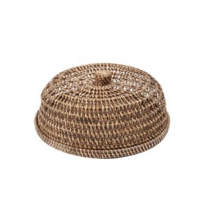 Maisto gaubtas Rattan – natūrali ruda, M