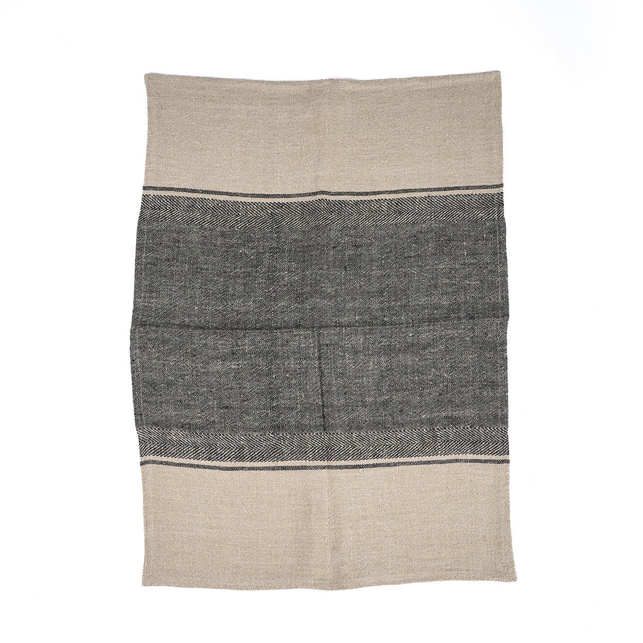 Virtuvės rankšluostis Linen Moody – natūrali juoda