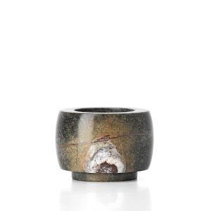 Žvakidė Bidasar Marble – žalia, žema