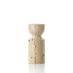Žvakidė Travertine Hourglass – beige, S