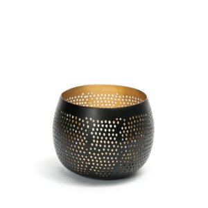 Žvakidė Pierced Ball – juoda-auksinė, S