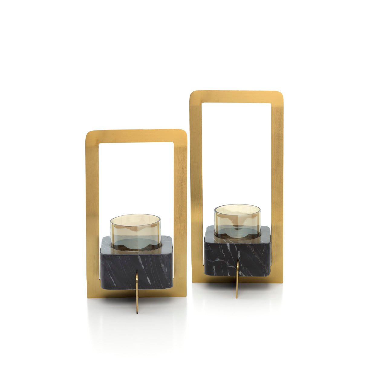 Žvakidė Marbre d'Or – auksinė juoda, L - Image 4