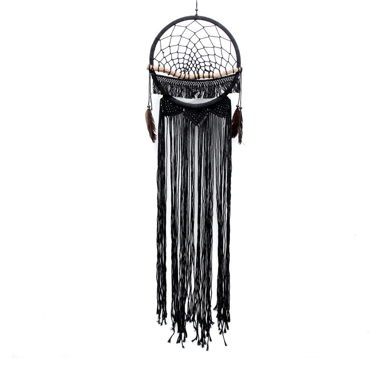 Dekoro akcentas Macrame Wood Dreamer – juoda