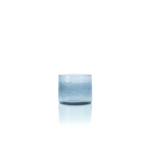 Stiklinė Azure Hammered – mėlyna, žema