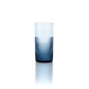 Stiklinė Azure Rippled – mėlyna, aukšta