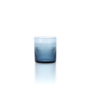 Stiklinė Azure Rippled – mėlyna, žema