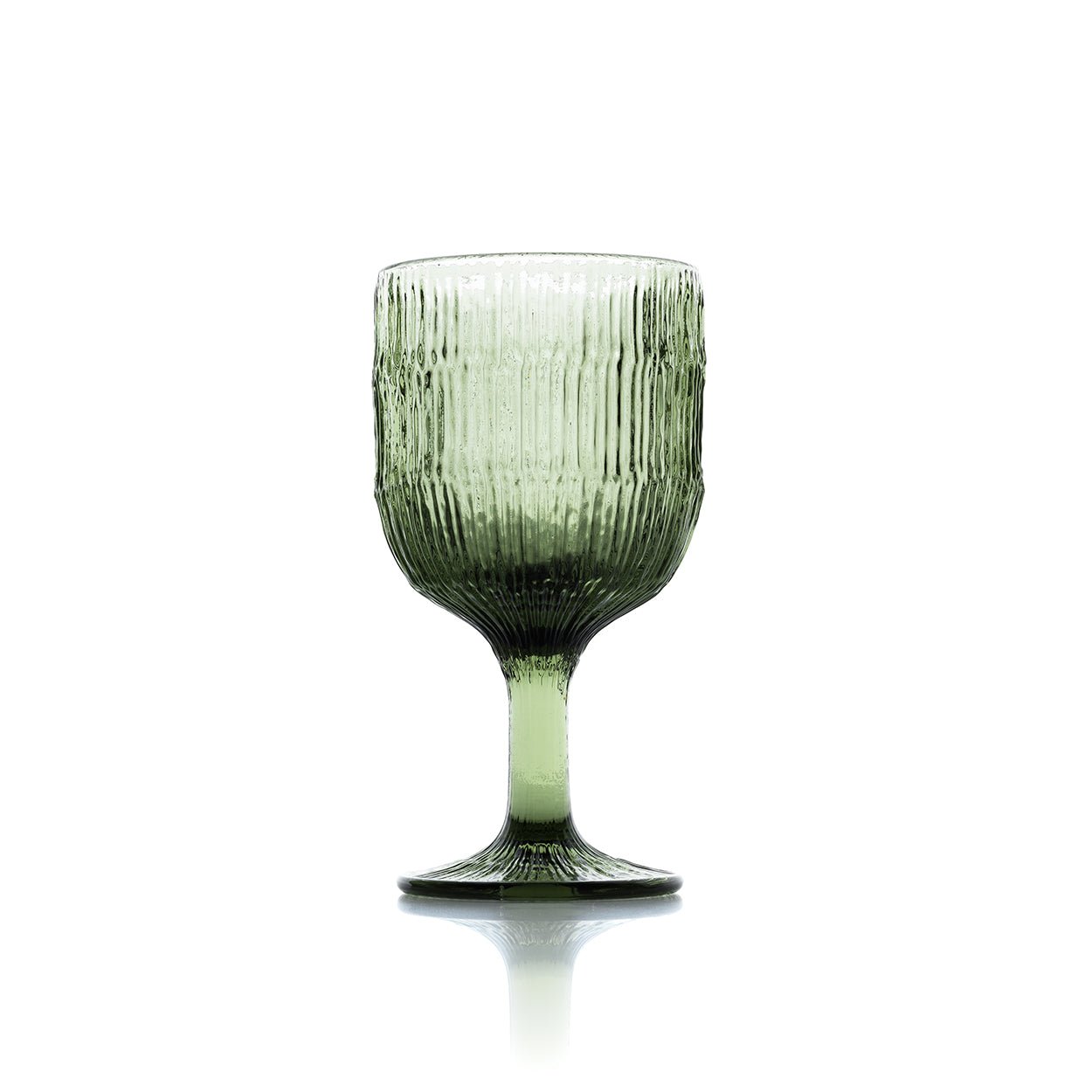 Vyno taurė Moss Ripple – žalia