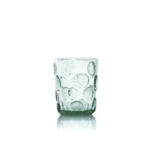 Stiklinė Frosted Dot Water Glass – žydra, žema