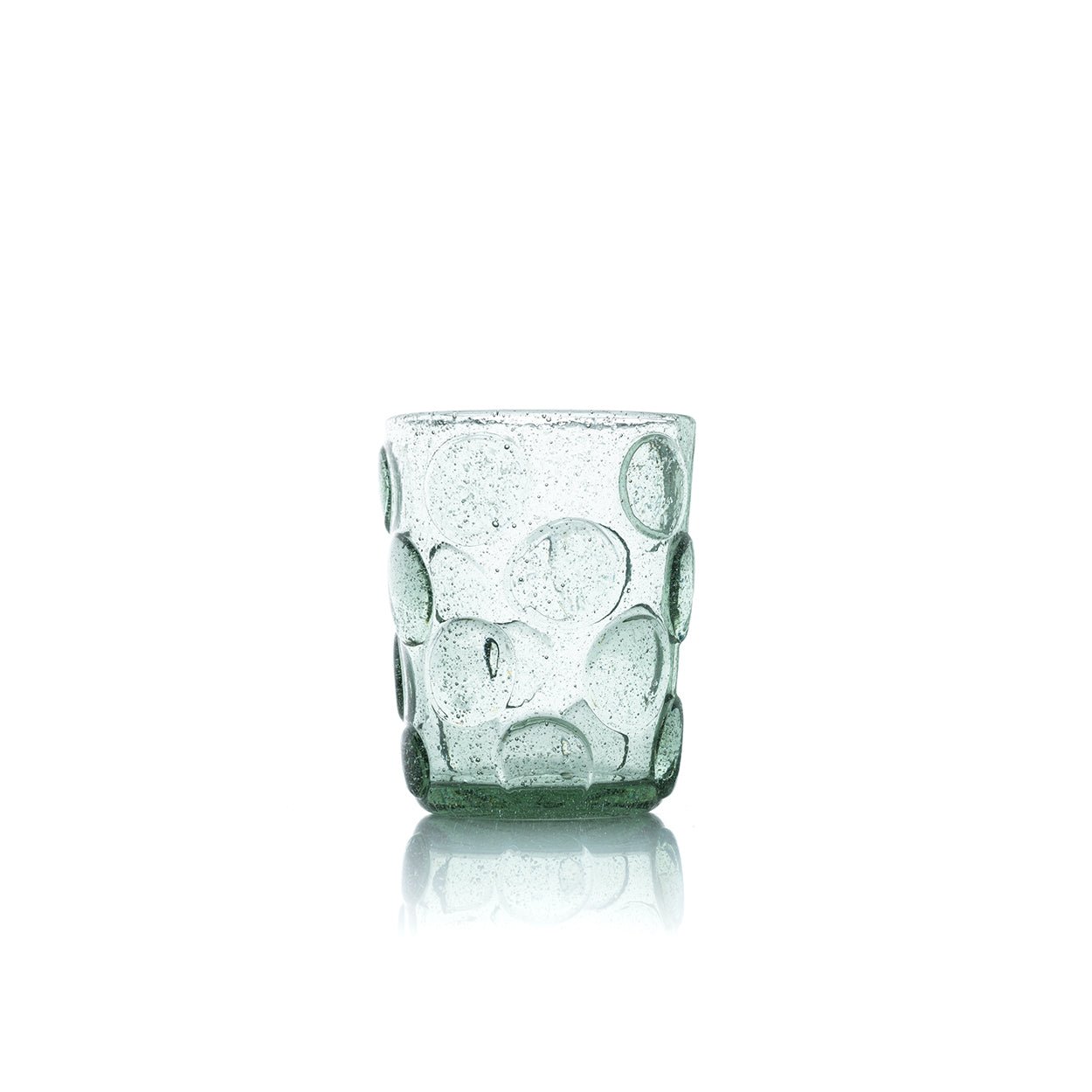 Stiklinė Frosted Dot Water Glass – žydra, žema