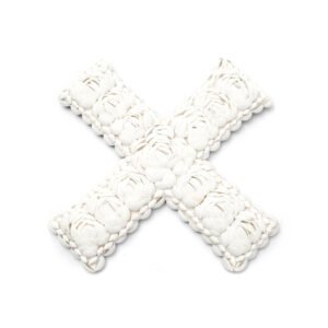 Sieninis dekoras Shell X – baltas, L