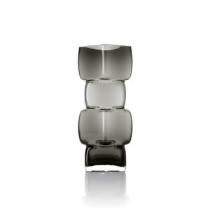 Vaza Cubes – tamsiai pilka, L
