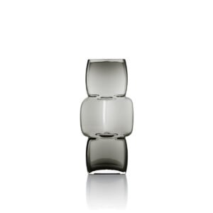 Vaza Cubes – tamsiai pilka, M