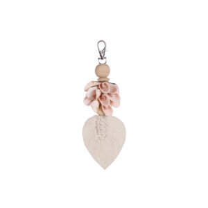 Raktų pakabukas Shiva Shell – rožinė balta