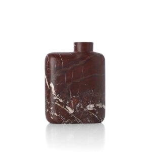 Vaza Rosso Levanto Marble – vyno raudona, aukšta